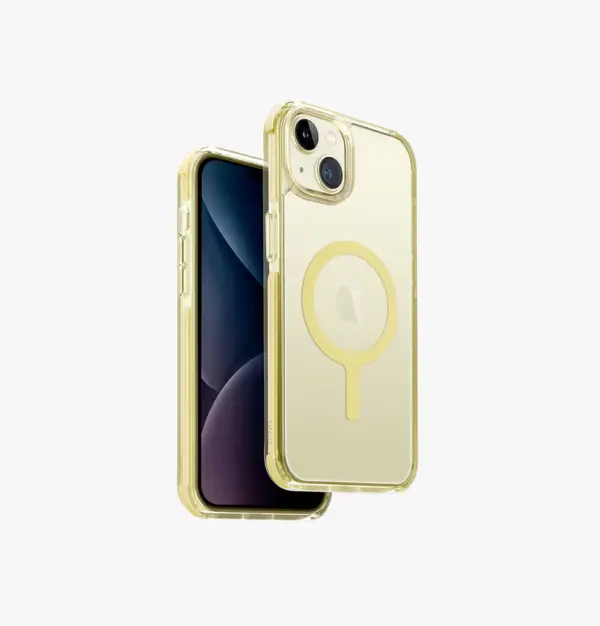 UNIQ COMBAT RUGGED PROTECTIVE CASE WITH 3-TIER IMPACT PROTECTION MADE FOR IPHONE 15 PLUS | CITRON YELLOW